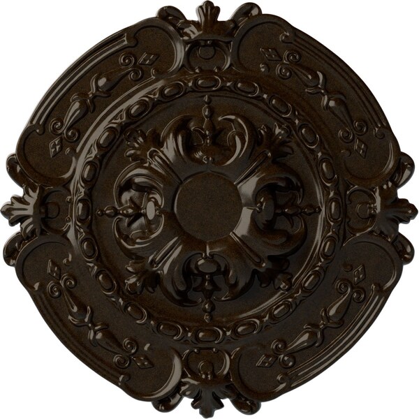 Ekena Millwork Southampton Ceiling Medallion (Fits Canopies up to 2 3/4"), Hand-Painted Bronze, 16 3/8"OD x 1 3/4"P CM17SOBZS - main
